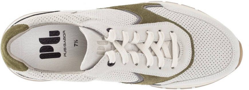 Pius Gabor Sneakers met sleehak vrijetijdsschoen lage schoen veterschoen met contrastafwerkingen g-breedte