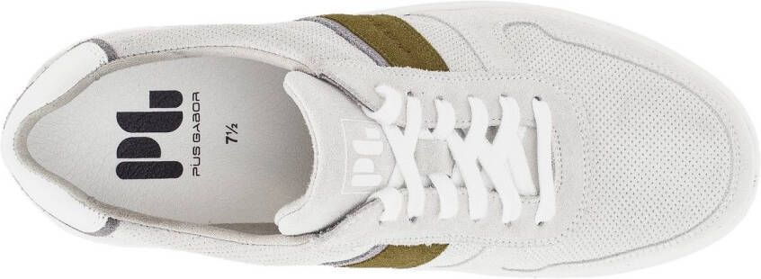 Pius Gabor Sneakers vrijetijdsschoen lage schoen veterschoen met contrastafwerking breedte g