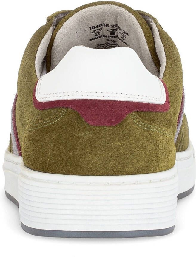 Pius Gabor Sneakers vrijetijdsschoen lage schoen veterschoen met contrastafwerking breedte g