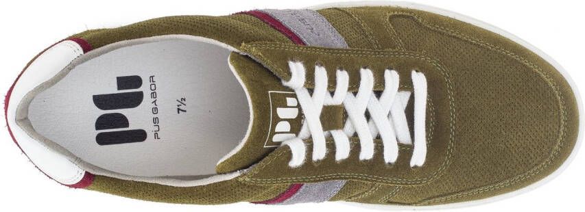 Pius Gabor Sneakers vrijetijdsschoen lage schoen veterschoen met contrastafwerking breedte g