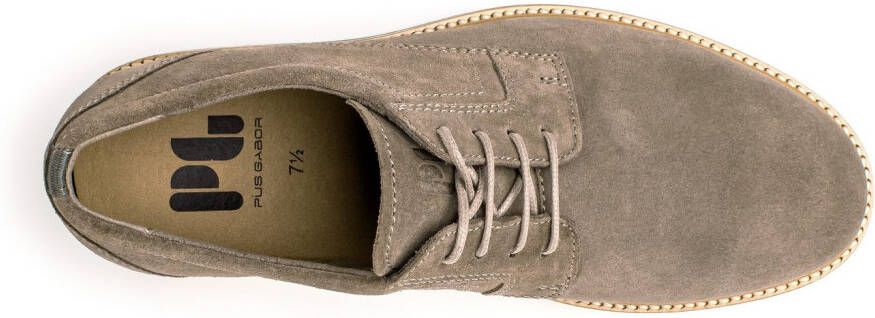 Pius Gabor Veterschoenen blokhak business schoen lage schoen met siersteken g-breedte