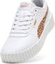 PUMA Carina 3.0 Animal Jr Sneakers White-Light Sand- Gold - Thumbnail 19