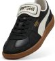 PUMA Palermo Premium Sneakers Leren Sneaker Zwart - Thumbnail 15