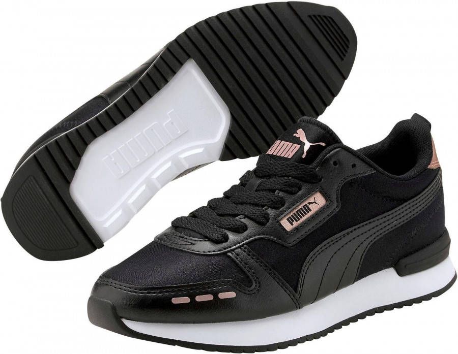 de jouwe Haalbaarheid smaak PUMA R78 Metallic Dames Sneakers Black- Black-Rose Gold - Schoenen.nl