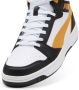 PUMA Rebound v6 Unisex Sneakers White-Archive Gold- Black - Thumbnail 8