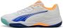 Puma Nova Smash padelschoenen wit blauw geel - Thumbnail 6