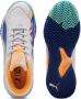 Puma Nova Smash padelschoenen wit blauw geel - Thumbnail 8