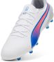 Puma King Match senior voetbalschoenen wit kobaltblauw lichtgrijs - Thumbnail 6