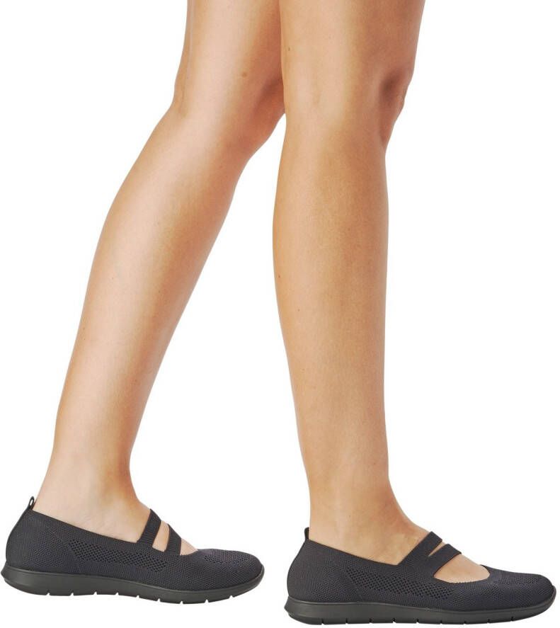 Remonte Ballerina's met riempje Slipper instapschoen slip-on sneaker in sportief ontwerp