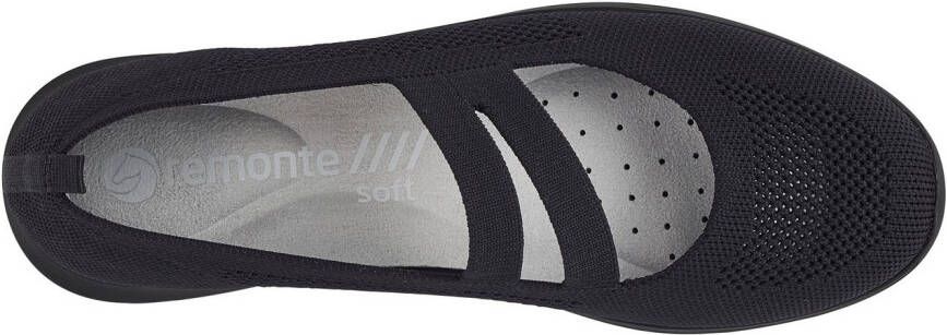 Remonte Ballerina's met riempje Slipper instapschoen slip-on sneaker in sportief ontwerp