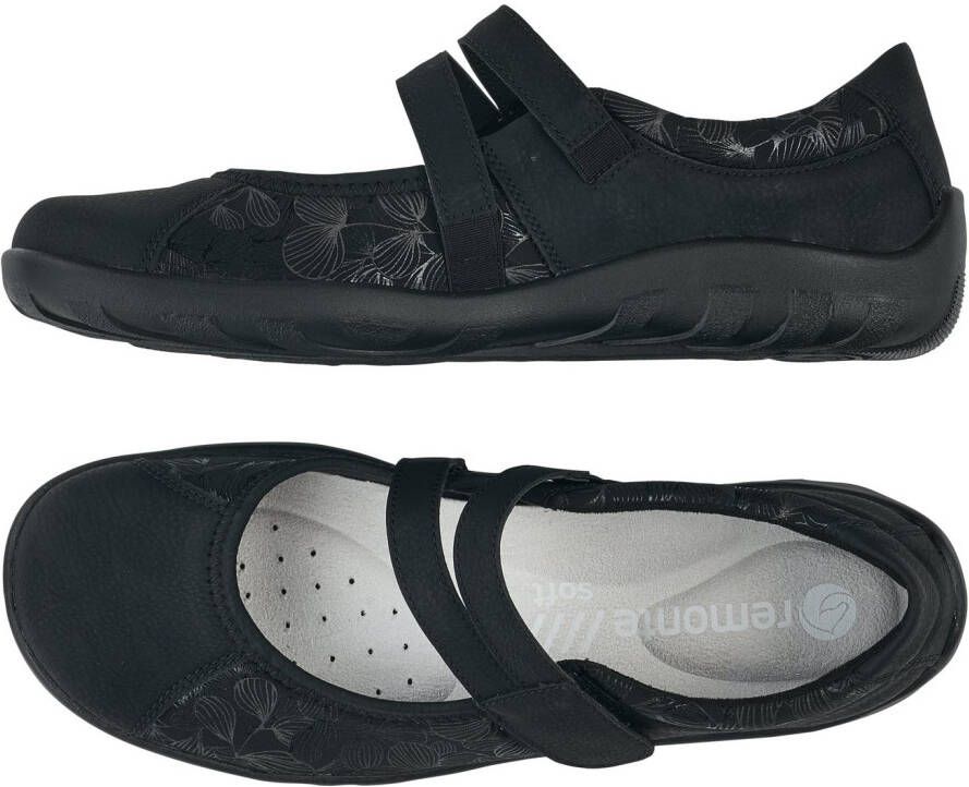 Remonte Ballerina's Slipper instapschoen slip-on sneaker met subtiele slangenlook