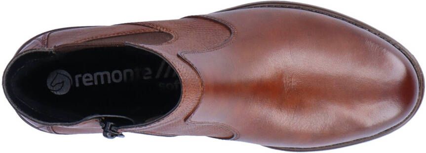 Remonte Chelsea-boots blokhak laarsjes business schoen accenten in reptiel-look