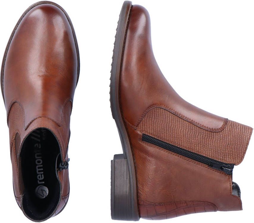 Remonte Chelsea-boots met beleg in reptiel-look