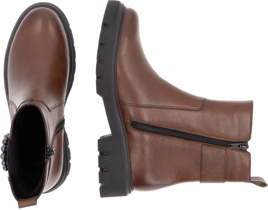 Remonte Chelsea-boots blokhak businessmode enkellaars met mooie decoratieve gesp