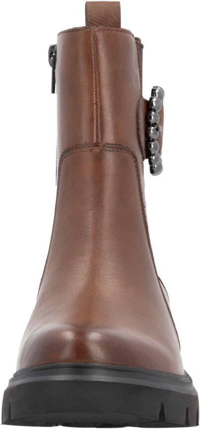 Remonte Chelsea-boots blokhak businessmode enkellaars met mooie decoratieve gesp