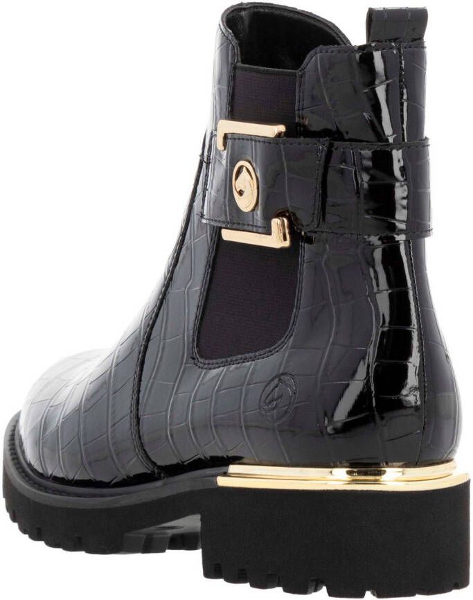 Remonte Chelsea-boots blokhak laarzen enkellaars met praktische binnenrits