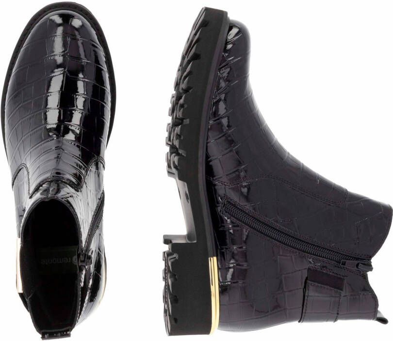 Remonte Chelsea-boots blokhak laarzen enkellaars met praktische binnenrits