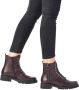 Remonte Bordo Casual Leather Booties Rood Dames - Thumbnail 18