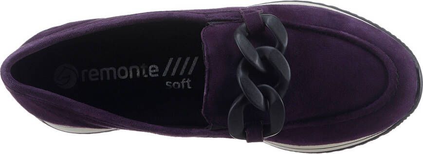 Remonte Instappers zakelijke schoen lage schoen instapschoen met matte decoratieve ketting