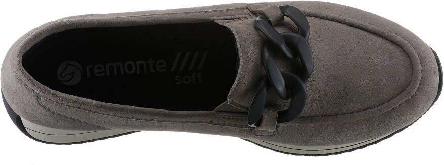 Remonte Instappers zakelijke schoen lage schoen instapschoen met matte decoratieve ketting
