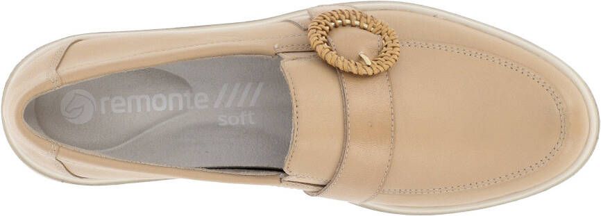 Remonte Loafers Chunky slipper plateau slipper met moderne vlecht-siergesp