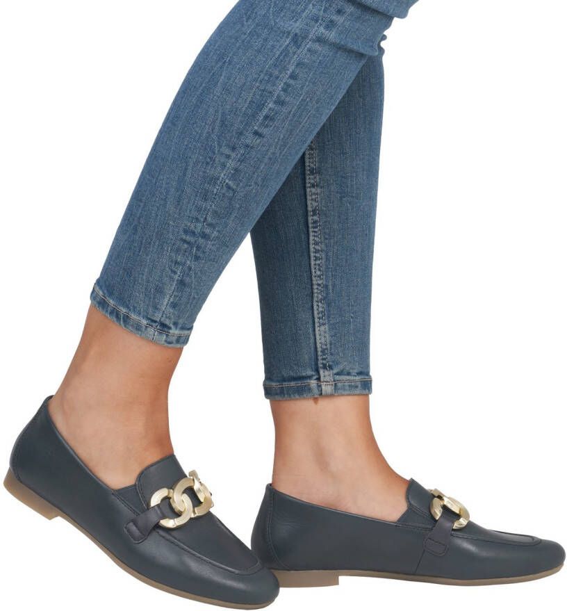Remonte Loafers blokhak slippers business schoen met uitneembaar voetbed