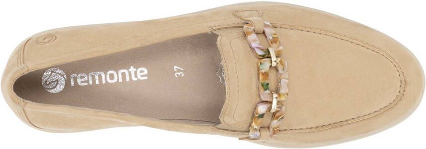 Remonte Loafers Elisabeth Hurley-Collection slipper lage schoen business schoen met modieuze sierketting