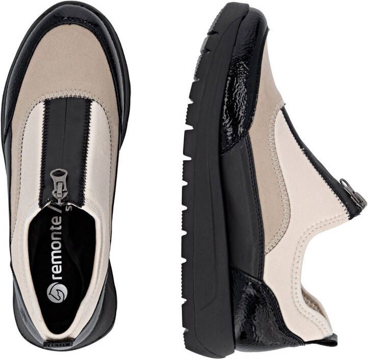 Remonte Plateausneakers Lage schoen casual sneaker met lakdetails