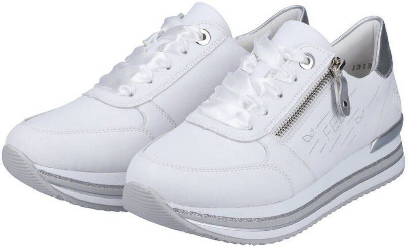Remonte Plateausneakers met tweekleurige zool vrijetijdsschoen lage schoen veterschoen