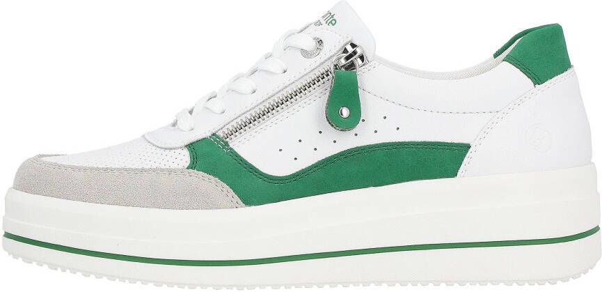 Remonte Plateausneakers met zijrits vrijetijdsschoen lage schoen veterschoen