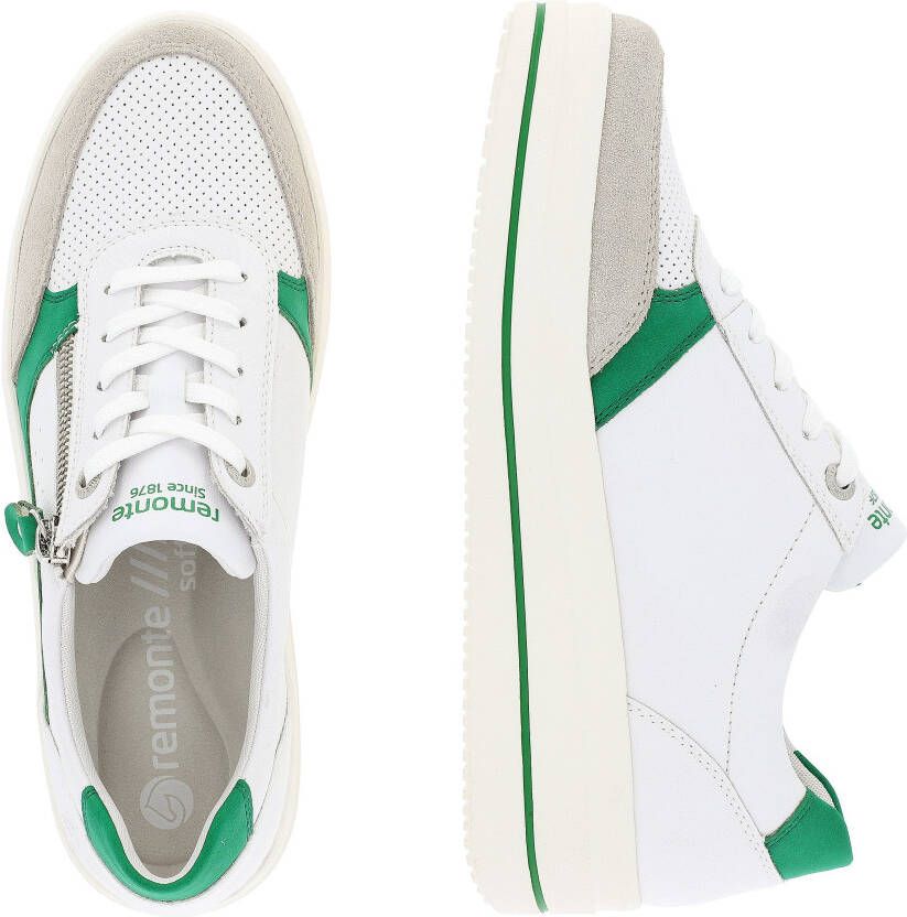 Remonte Plateausneakers met zijrits vrijetijdsschoen lage schoen veterschoen