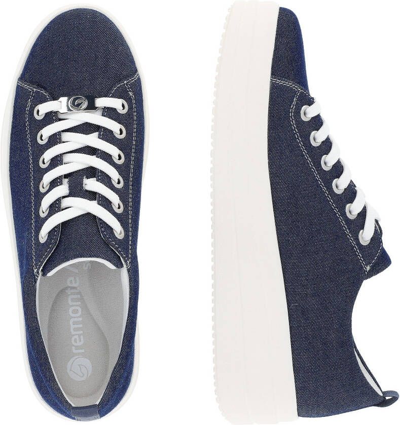 Remonte Plateausneakers met contrastnaden vrijetijdsschoen lage schoen veterschoen
