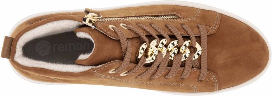 Remonte Plateausneakers Elisabeth Hurley-Collection vrijetijdsschoen high-top sneaker veterschoen zijrits