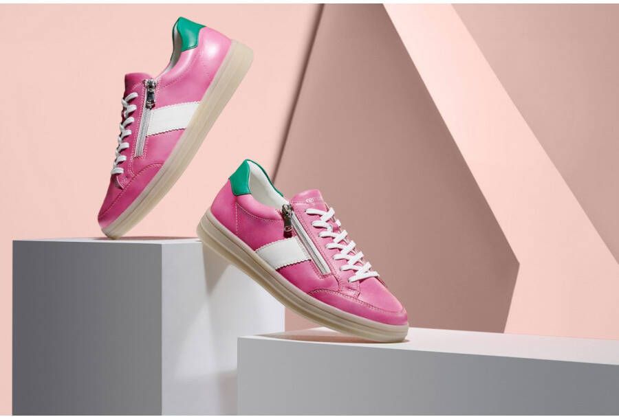 Remonte Plateausneakers Elisabeth Hurley-Collection vrijetijdsschoen lage schoen veterschoen met extra rits