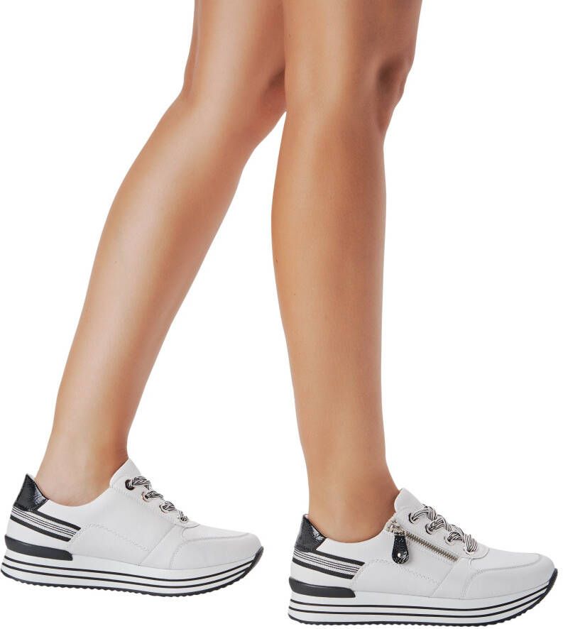 Remonte Plateausneakers met verwisselbare voetbed vrijetijdsschoen lage schoen veterschoen - Foto 7