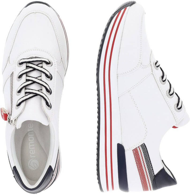 Remonte Plateausneakers met verwisselbare voetbed vrijetijdsschoen lage schoen veterschoen