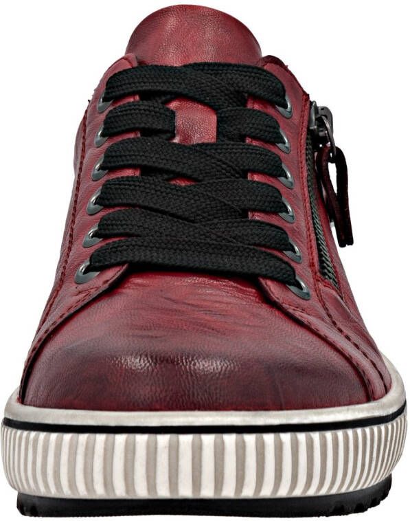 Remonte Plateausneakers vrijetijdsschoen lage schoen veterschoen met buitenrits