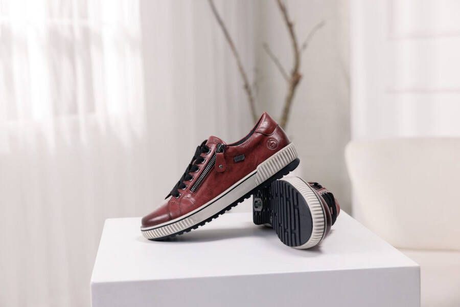 Remonte Plateausneakers vrijetijdsschoen lage schoen veterschoen met buitenrits