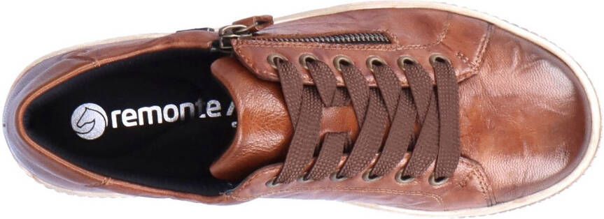 Remonte Plateausneakers vrijetijdsschoen lage schoen veterschoen met buitenrits