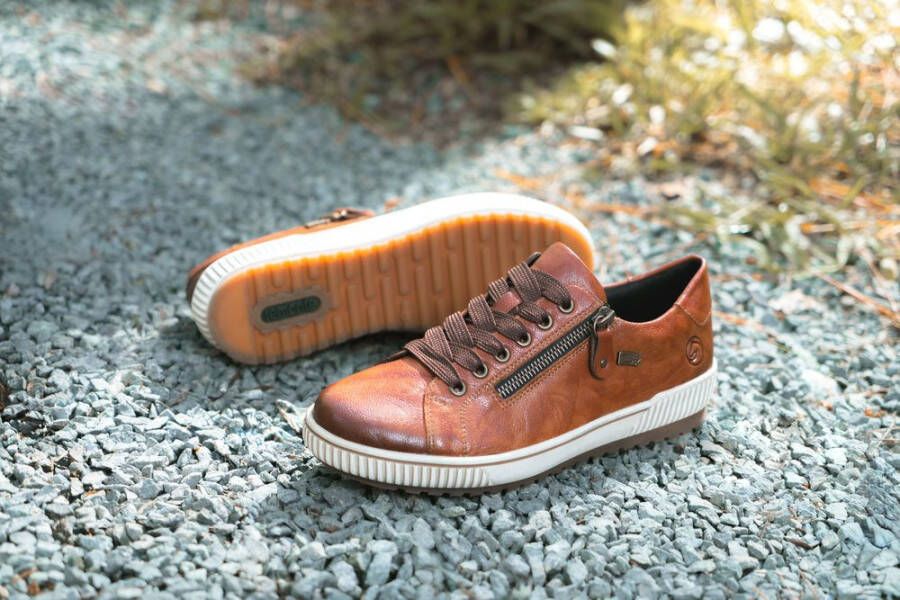 Remonte Plateausneakers vrijetijdsschoen lage schoen veterschoen met buitenrits