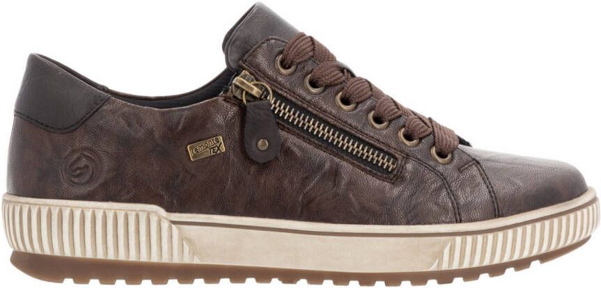 Remonte Plateausneakers vrijetijdsschoen lage schoen veterschoen met buitenrits