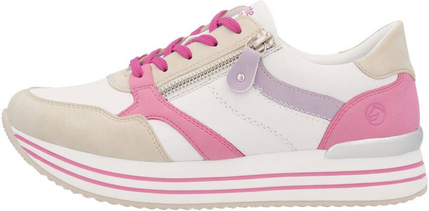 Remonte Plateausneakers vrijetijdsschoen lage schoen veterschoen met losse zachte inlegzool