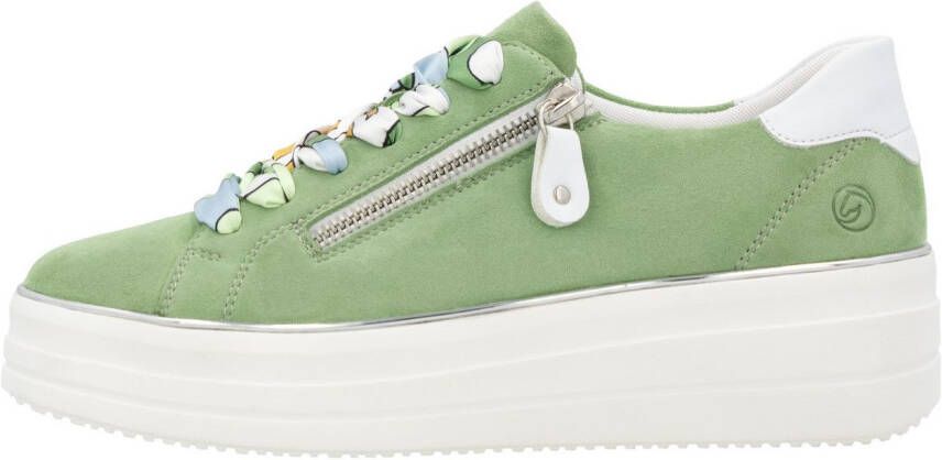 Remonte Plateausneakers vrijetijdsschoen lage schoen veterschoen met zijrits