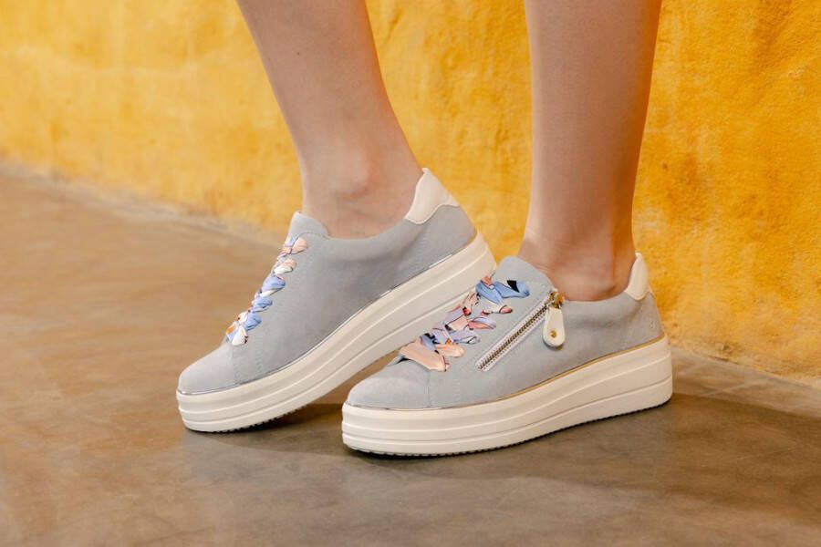 Remonte Plateausneakers vrijetijdsschoen lage schoen veterschoen met zijrits