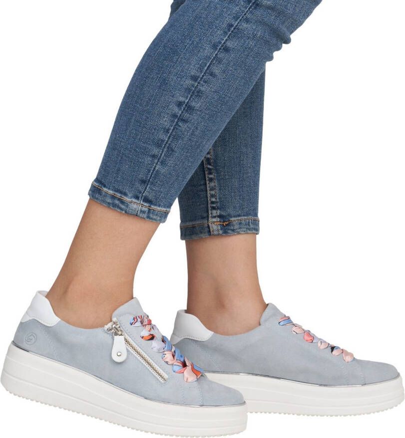 Remonte Plateausneakers vrijetijdsschoen lage schoen veterschoen met zijrits