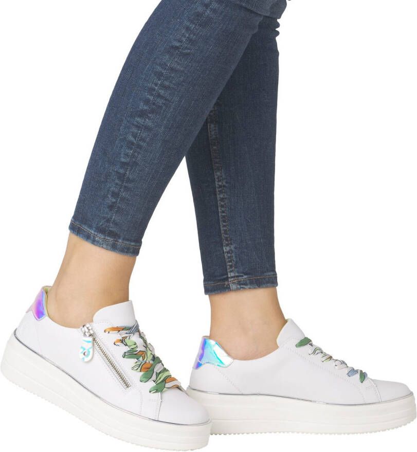 Remonte Plateausneakers vrijetijdsschoen lage schoen veterschoen met zijrits