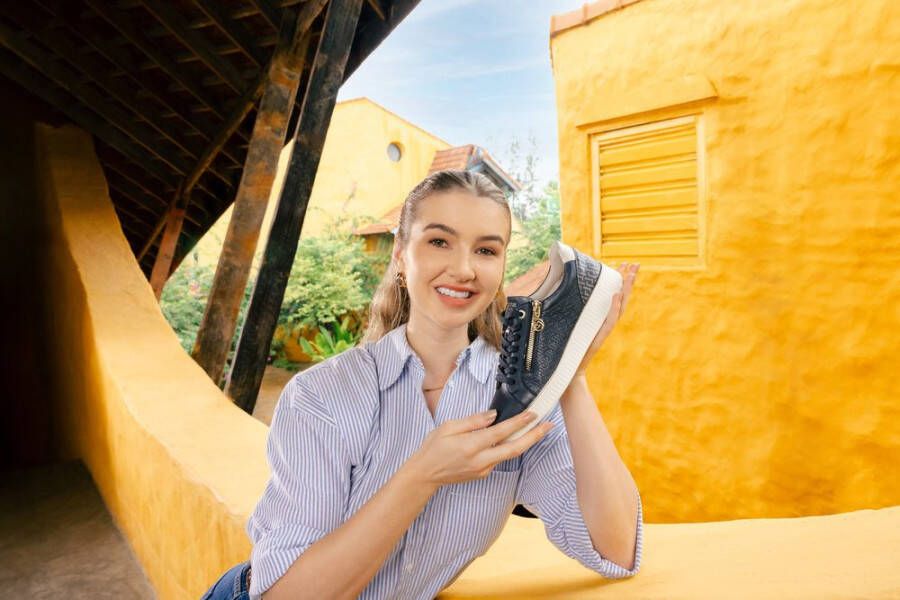 Remonte Plateausneakers vrijetijdsschoen lage schoen veterschoen met zijrits
