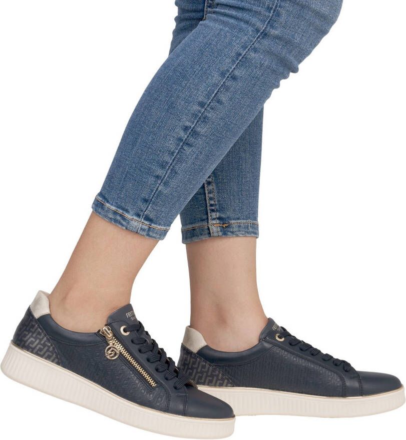 Remonte Plateausneakers vrijetijdsschoen lage schoen veterschoen met zijrits