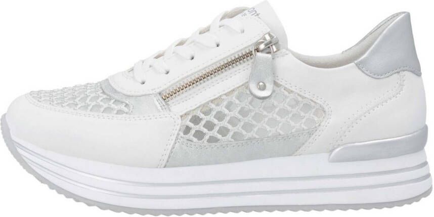 Remonte Plateausneakers vrijetijdsschoen lage schoen veterschoen vegan contrastafwerking