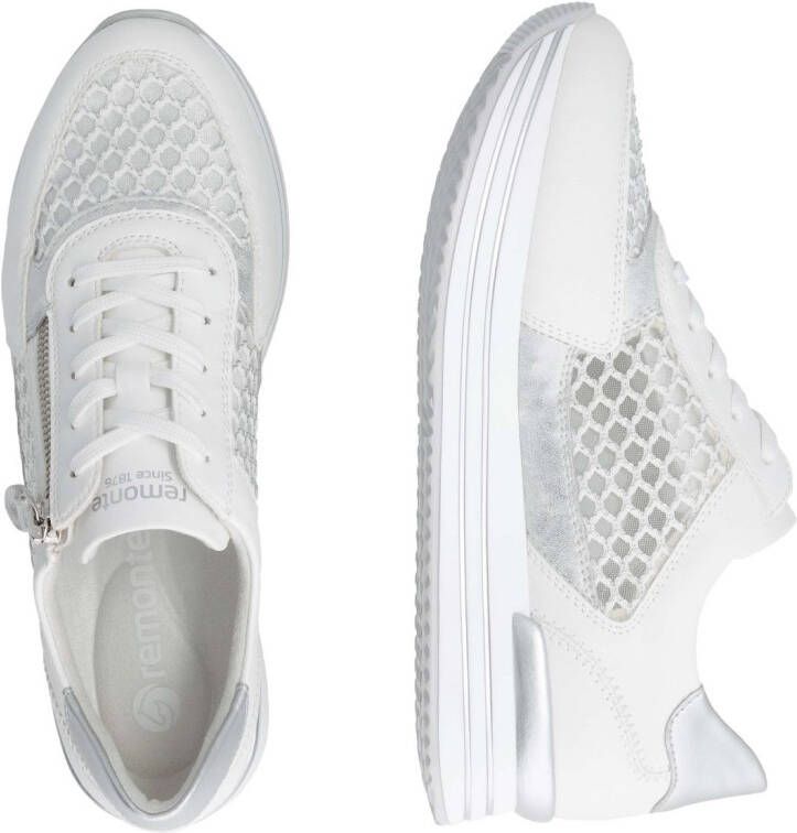 Remonte Plateausneakers vrijetijdsschoen lage schoen veterschoen vegan contrastafwerking